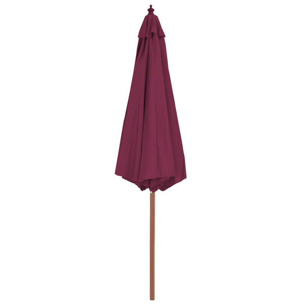 Weinroter Sonnenschirm Holzrahmen Cozenia 300cm
