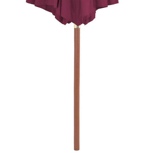 Weinroter Sonnenschirm Holzrahmen Cozenia 300cm