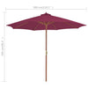Weinroter Sonnenschirm Holzrahmen Cozenia 300cm
