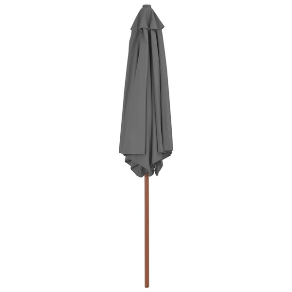 Sonnenschirm Anthrazit Holzgestell Hamwi 270cm