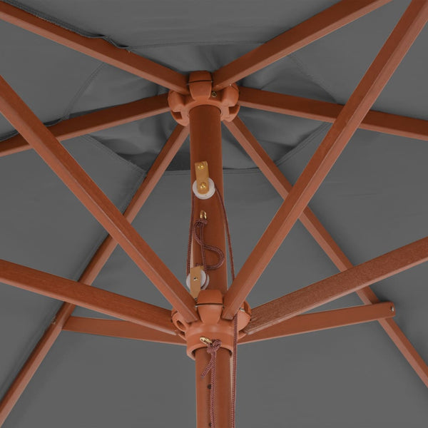 Sonnenschirm Anthrazit Holzgestell Hamwi 270cm