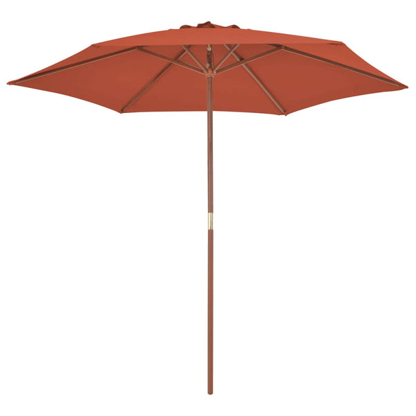 Sonnenschirm Terrakotta Holzgestell Hamwi 270cm