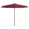 Weinroter Sonnenschirm Holzgestell Brigitta 350cm