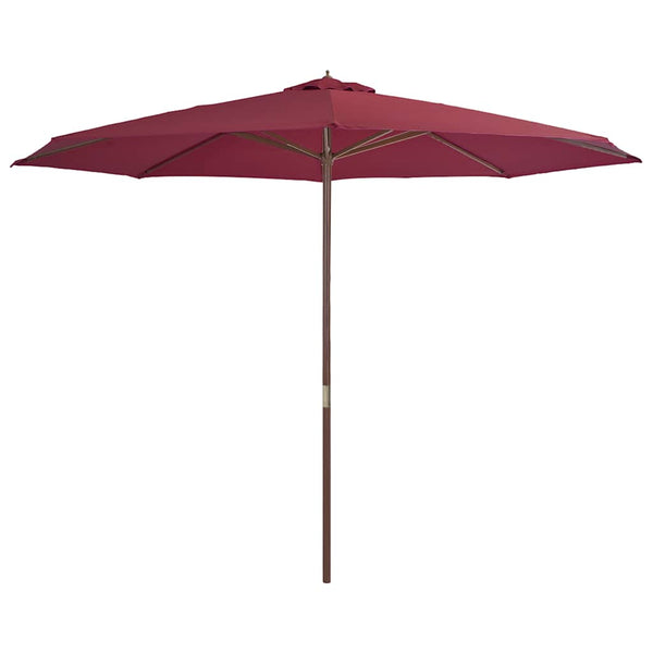 Weinroter Sonnenschirm Holzgestell Brigitta 350cm