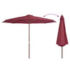 Weinroter Sonnenschirm Holzgestell Brigitta 350cm