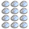 Silberne Solar-Außenwandleuchten LED Dorli rund (12 Stück)