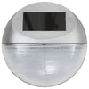 Silberne Solar-Außenwandleuchten LED Dorli rund (12 Stück)