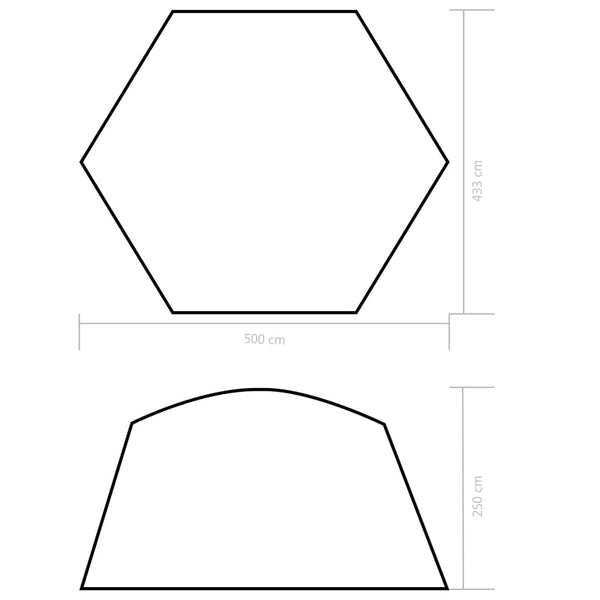 Blauer Poolzeltstoff Naoma 500x433x250cm