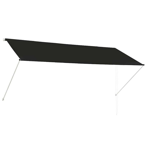 Anthrazitfarbene Kurbelmarkise Golban 300x150cm
