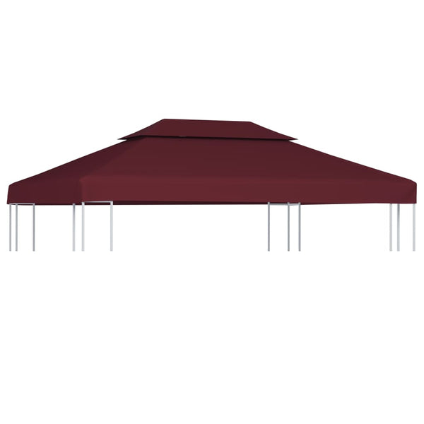 Weinrotes Pavillondach Cicu 4x3 m (2 Lagen 310 g/m²)