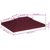 Weinrotes Pavillondach Cicu 4x3 m (2 Lagen 310 g/m²)