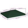 Grünes Pavillondach Cicu 4x3 m (310 g/m²)