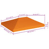 Oranges Pavillondach Cicu 4x3 m (310 g/m²)