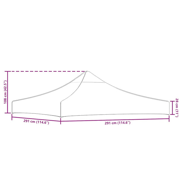 Blaues Partyzelt-Dach Parthenia 3x3 m