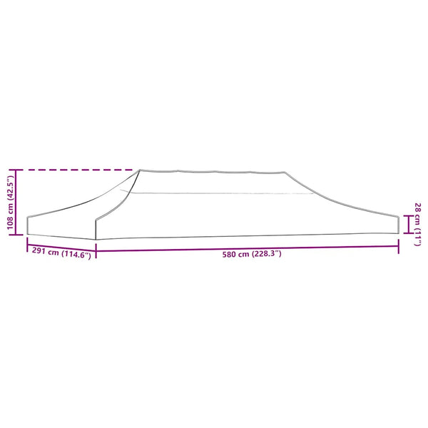 Partyzeltdach Anthrazit Parthenia 3x6 m