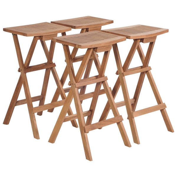 Klappbare Barhocker Beldi (4 Stück Teak)
