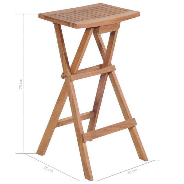 Klappbare Barhocker Beldi (4 Stück Teak)