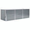 Graues Hochbeet verzinkter Stahl Hareclia 240x80x77cm