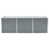 Graues Hochbeet verzinkter Stahl Hareclia 240x80x77cm