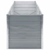 Graues Hochbeet verzinkter Stahl Hareclia 240x80x77cm