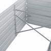 Graues Hochbeet verzinkter Stahl Hareclia 240x80x77cm