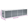 Graues Hochbeet Hareclia 320x80x77cm (verzinkter Stahl)