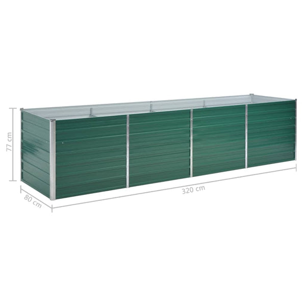 Grünes Hochbeet Iura 320x80x77cm (verzinkter Stahl)