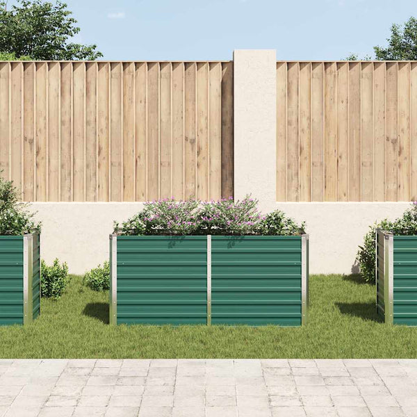 Grüner Blumenkasten Iura 160x40x77cm (verzinkter Stahl)