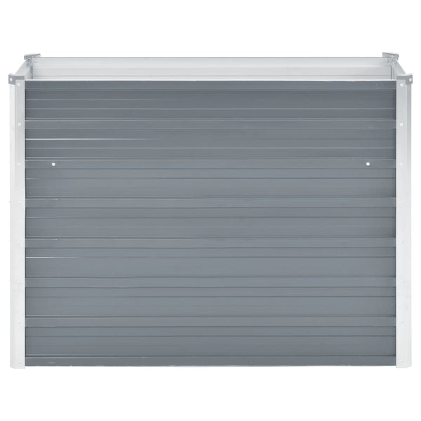 Graues Hochbeet verzinkter Stahl Hareclia 100x40x77cm
