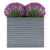 Graues Hochbeet verzinkter Stahl Hareclia 100x40x77cm