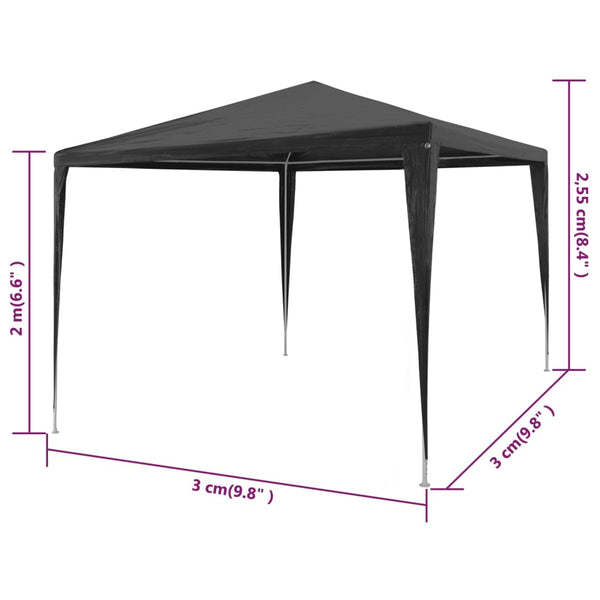 Festzelt Grina 3x3 m Anthrazit (Stoff)