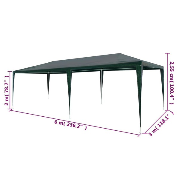 Grina Festzelt grün 3x6 m (PE)