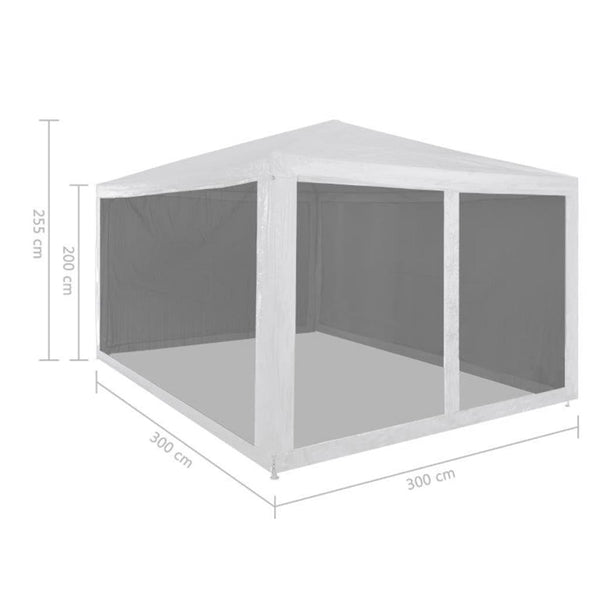 Partyzelt Apize 3x3 m (4 Netz-Seitenwände)