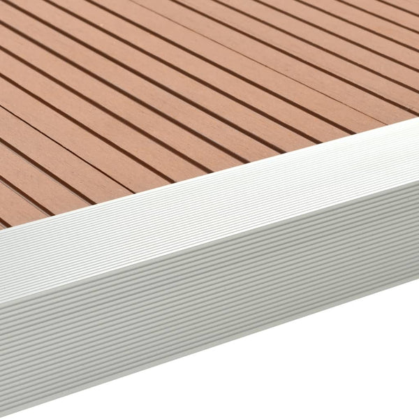 Silberne Einfassungsleiste Caplea 170cm (5 Stück Aluminium)