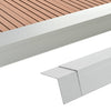 Silberne Einfassungsleiste Caplea 170cm (5 Stück Aluminium)
