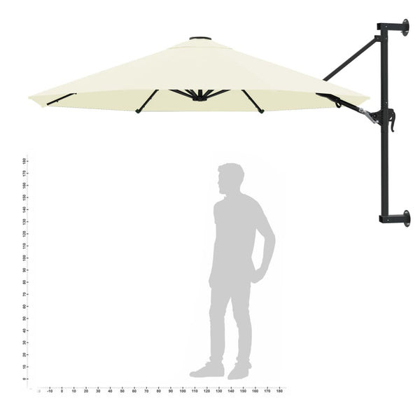 Sonnenschirm Hiekka zur Wandmontage Aitan 300cm (mit Metallstange)