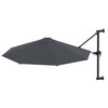 Anthrazitfarbener, an der Wand montierter Sonnenschirm Aitan 300cm