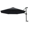 Anthrazitfarbener, an der Wand montierter Sonnenschirm Aitan 300cm