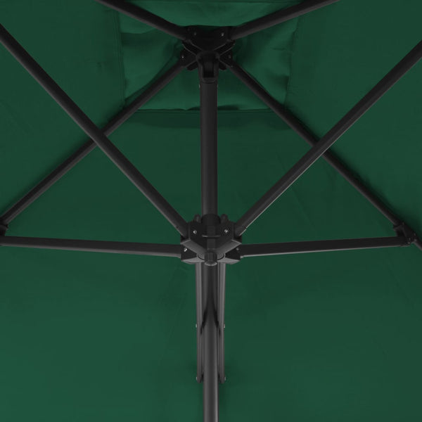 Grüner Sonnenschirm Stahlmast Nyulasi 250x250cm