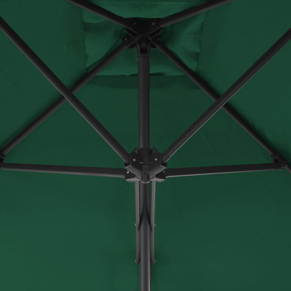 Grüner Sonnenschirm mit Stahlstange Raium 300cm