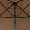 Graubrauner Sonnenschirm mit Stahlstange Raium 300cm