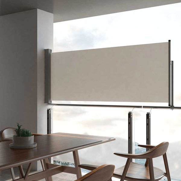 Creme-ausziehbare Seitenmarkise Bato für Terrasse 100x300cm