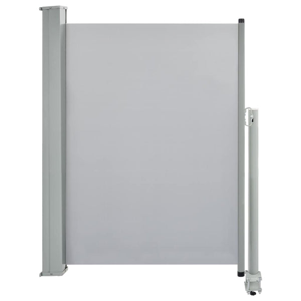 Graue ausziehbare Terrassenseitenmarkise Bato 100x300cm