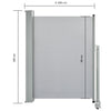 Graue ausziehbare Terrassenseitenmarkise Bato 100x300cm