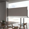 Graue ausziehbare Terrassenseitenmarkise Bato 100x300cm