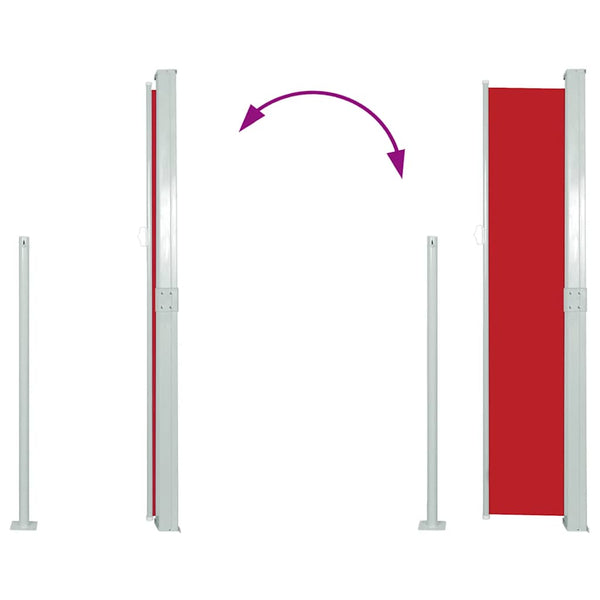 Rote ausziehbare Seitenmarkise Snr 140x300cm