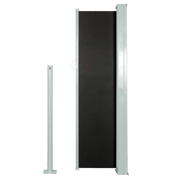 Schwarze, ausziehbare Seitenmarkise Snr 120x300cm