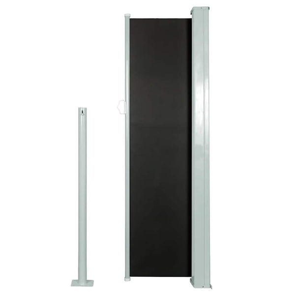 Schwarze, ausziehbare Seitenmarkise Snr 120x300cm