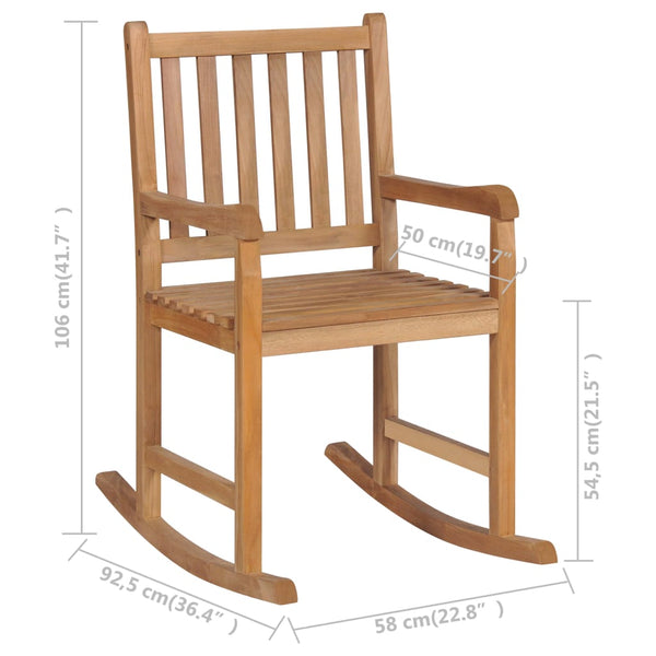 Schaukelstuhl Ewell (Teak)
