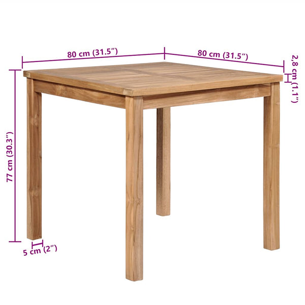 Gartentisch Olie 80x80x77cm (Teak)